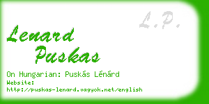 lenard puskas business card